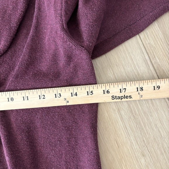 EDDIE BAUER Womens V Neck Jumper Sweater XS Purple Cotton Blend Long Sleeve - Picture 3 of 6